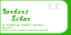 norbert ribar business card